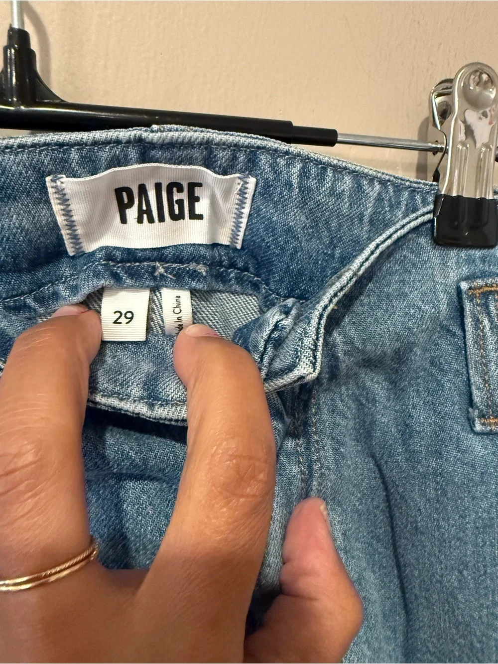 PAIGE Anessa Tie Waist Denim Shorts, Sz 29